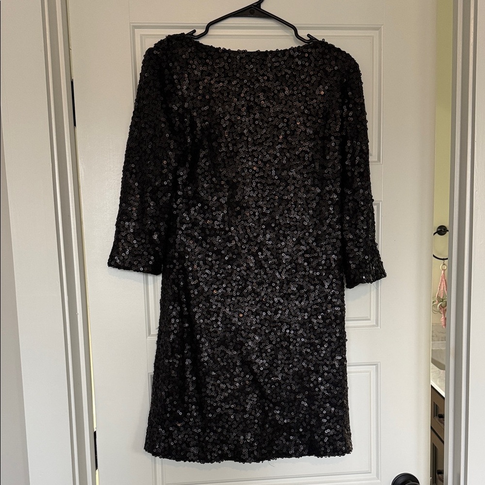 Jessica Simpson Shimmering Black Long Sleeve Dress